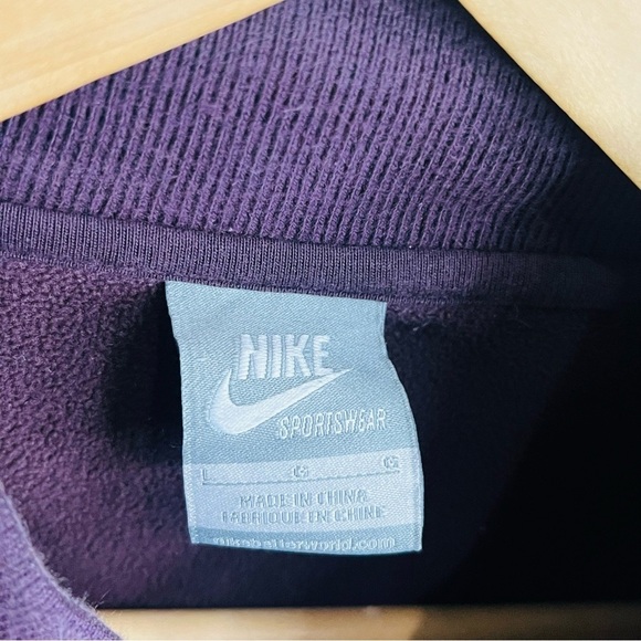 Nike Sportswear Maroon Fleece Destroyer Bomber Jacket L - Picture 3 of 7